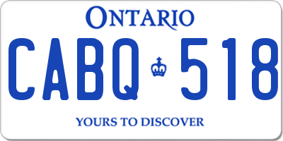 ON license plate CABQ518