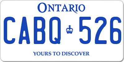 ON license plate CABQ526