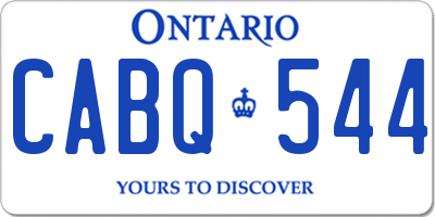 ON license plate CABQ544