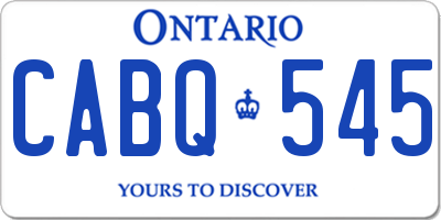 ON license plate CABQ545