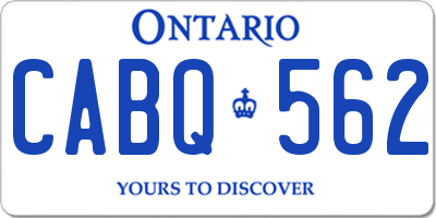 ON license plate CABQ562