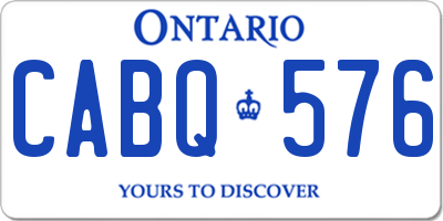 ON license plate CABQ576