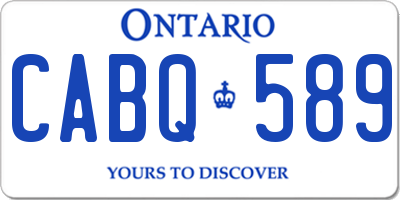 ON license plate CABQ589