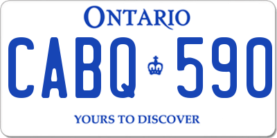 ON license plate CABQ590