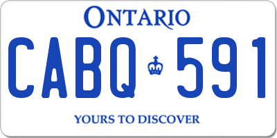 ON license plate CABQ591