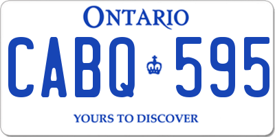 ON license plate CABQ595