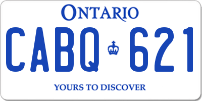 ON license plate CABQ621