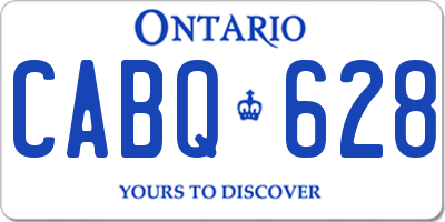 ON license plate CABQ628