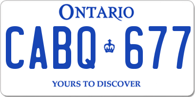 ON license plate CABQ677