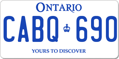 ON license plate CABQ690