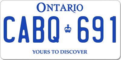 ON license plate CABQ691