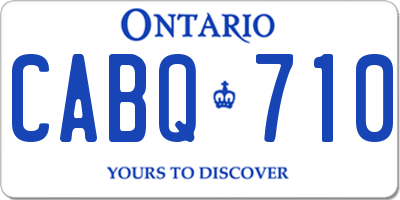 ON license plate CABQ710