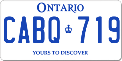 ON license plate CABQ719