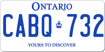 ON license plate CABQ732