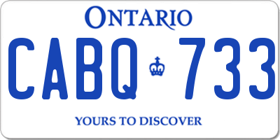 ON license plate CABQ733