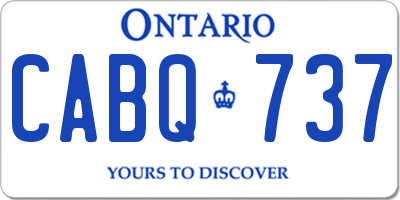 ON license plate CABQ737