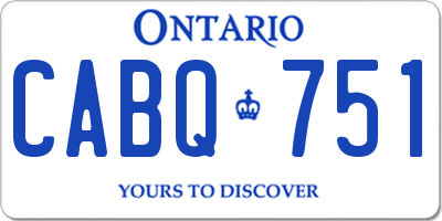 ON license plate CABQ751