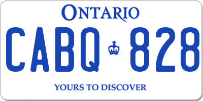 ON license plate CABQ828