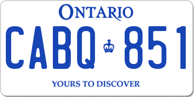 ON license plate CABQ851