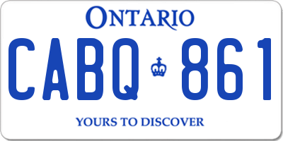 ON license plate CABQ861