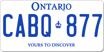 ON license plate CABQ877