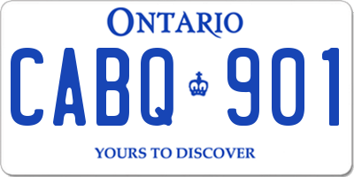 ON license plate CABQ901