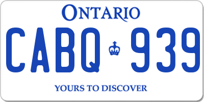 ON license plate CABQ939