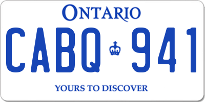 ON license plate CABQ941