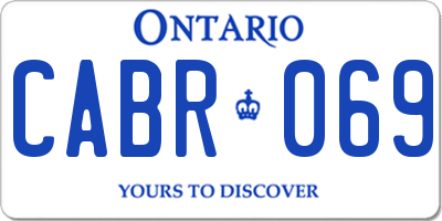 ON license plate CABR069