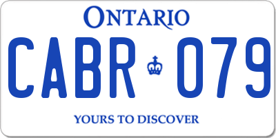 ON license plate CABR079