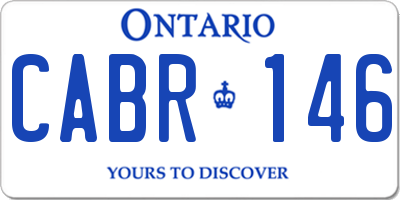 ON license plate CABR146