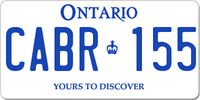 ON license plate CABR155