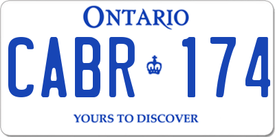 ON license plate CABR174