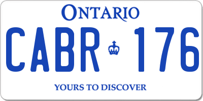 ON license plate CABR176