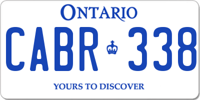 ON license plate CABR338