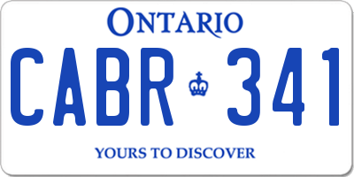 ON license plate CABR341