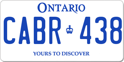 ON license plate CABR438