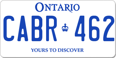 ON license plate CABR462