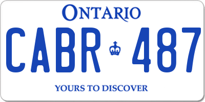 ON license plate CABR487