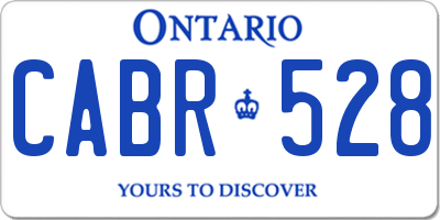 ON license plate CABR528