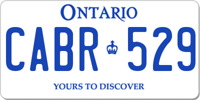 ON license plate CABR529