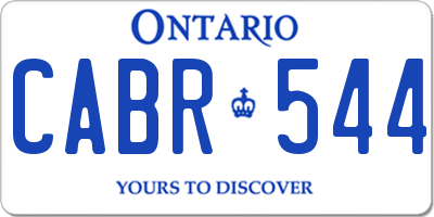 ON license plate CABR544