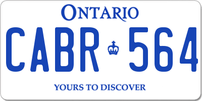 ON license plate CABR564