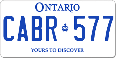 ON license plate CABR577