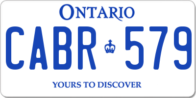 ON license plate CABR579