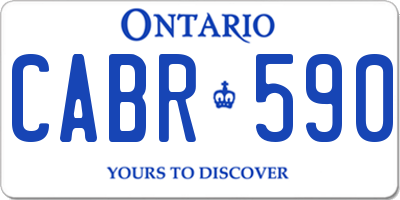 ON license plate CABR590