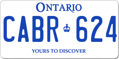 ON license plate CABR624