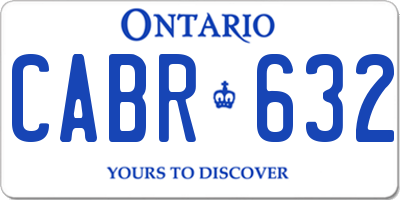 ON license plate CABR632