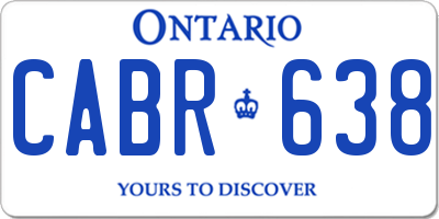 ON license plate CABR638