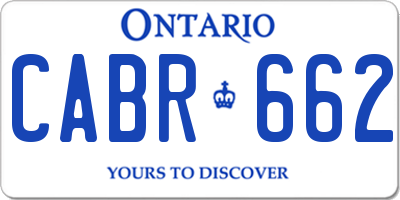 ON license plate CABR662